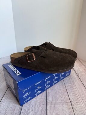 BIRKENSTOCK Boston BS Mules Brown 8 Narrow  never worn